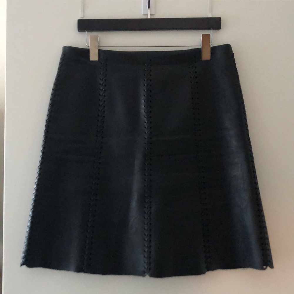 Faux Leather A-Line Skirt